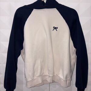 Edikted Two-Tone Cream and Black hoodie🎀💙🤍